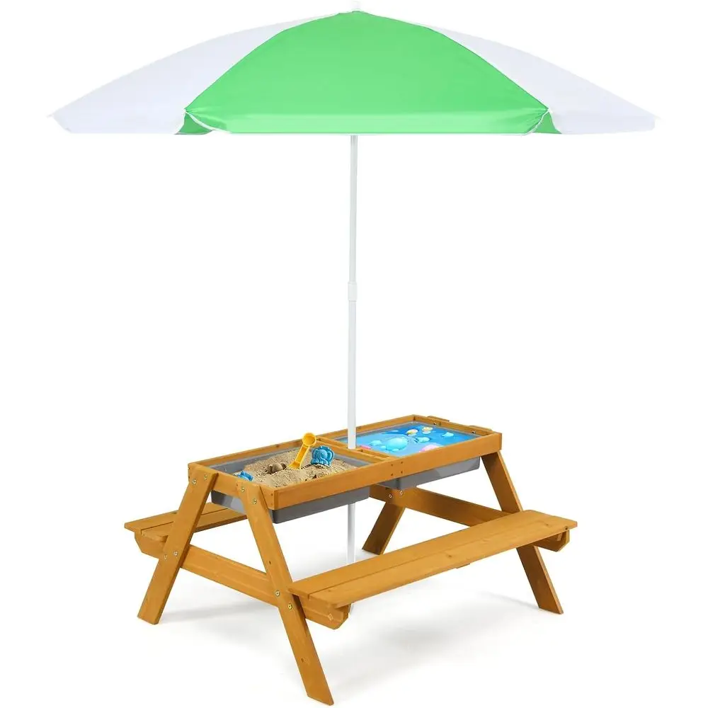 Kids Outdoor Picnic Table - 3-in-1 in hoogte verstelbare kinder picknicktafel