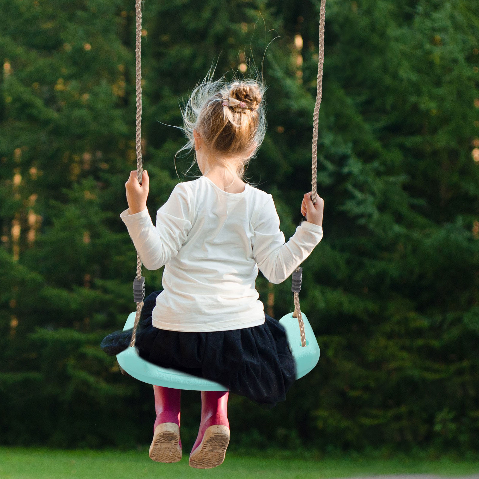 Kids Outdoor Swing - Kinderhangstoel van plastic, schommelzitje, stevige montage,