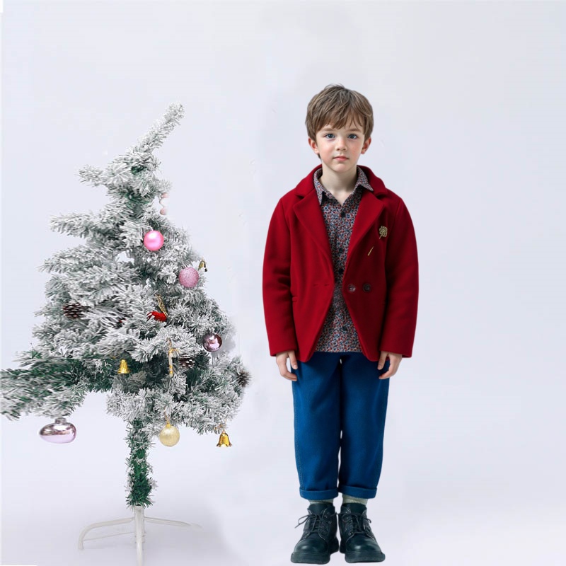 Kids Outdoor Jacket - Kids Fromal Verjaardagsfeestje Fotografie Wollen Jas