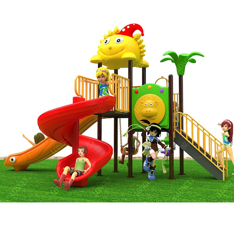 Kids Outdoor Park - Commerciële plastic glijbaan 450x270x280cm voor kinderen,