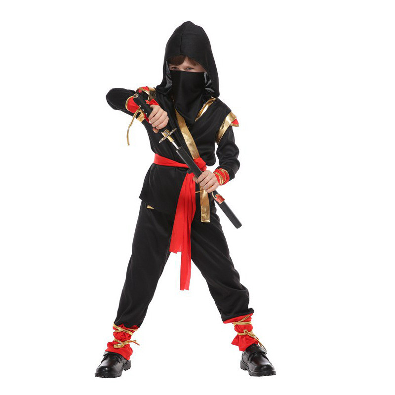 Kids Outdoor Ninja Warrior Course - Carnaval Jongens Kind Ninja Kostuum Rollenspel