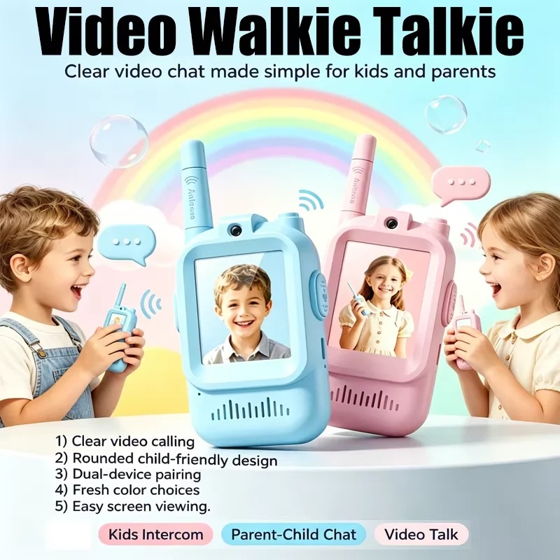 Kids Outdoor Lounge Set - NIEUW Video-walkie-talkies voor kinderen, 2-pack, oplaadbare