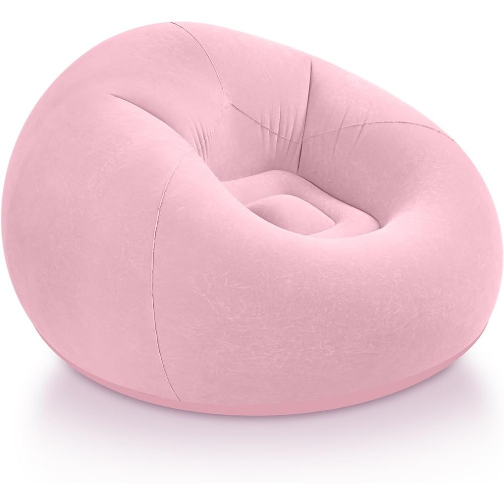 Kids Outdoor Lounger Chair - Opblaasbare Zitzakken, Roze | Draagbare Lazy