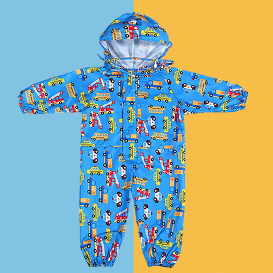 Kids Outdoor Overalls - Kinderregenpak Overalls Mode Volledig bedrukt ontwerp