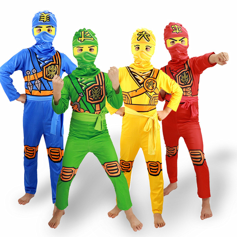 Kids Outdoor Ninja Warrior Course - Ninja-kostuum voor kinderen, luxe samurai-outfit, Halloween-aankleding