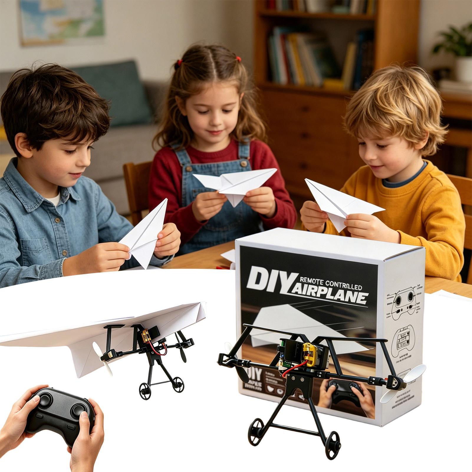 Kids Outdoor Park - DIY RC Papieren Vliegtuig Kit Speelgoedvliegtuig