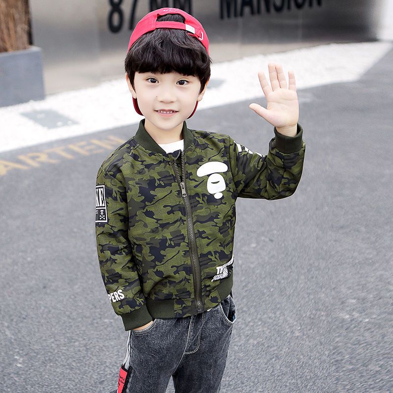 Kids Outdoor Jacket - 2025, nieuw camouflage-honkbaljack voor jongens, dubbellaags