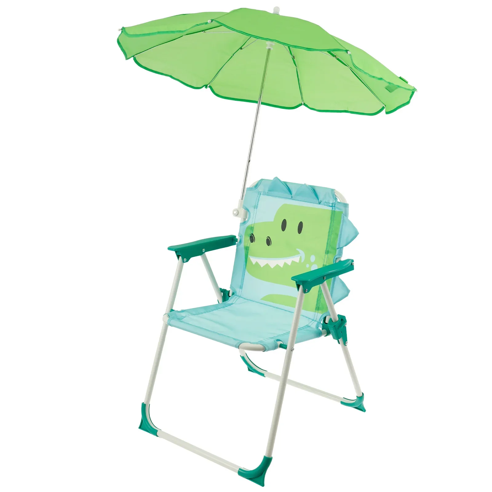 Kids Outdoor Lounger Chair - Opvouwbare strandstoel voor kinderen met parasol,