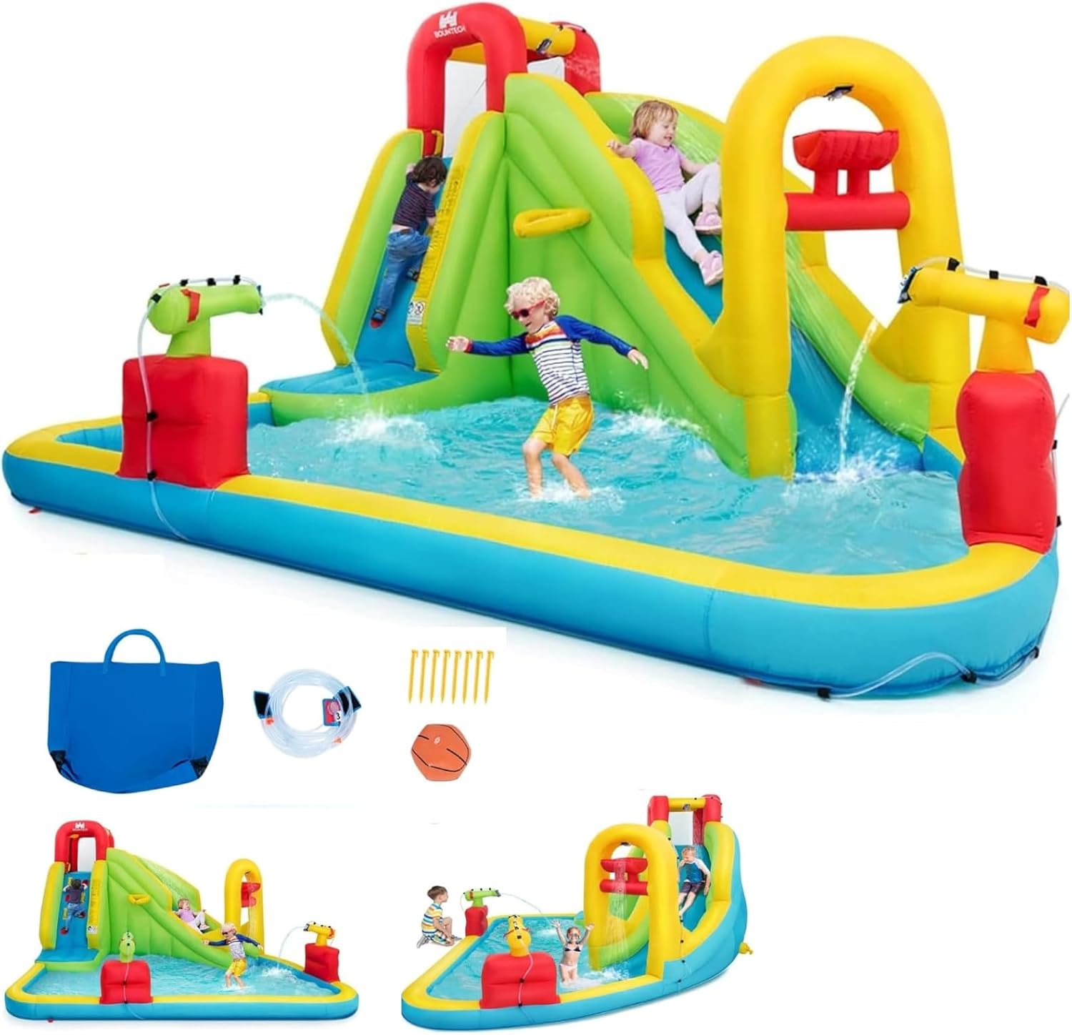 Kids Outdoor Park - Mega Opblaasbaar Waterpark Springkasteel voor Kinderen