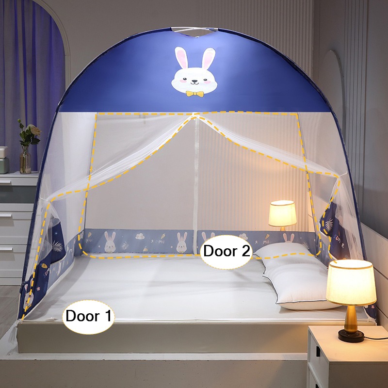 Kids Outdoor Yurt - Pop-up klamboe voor bed, direct opvouwbare