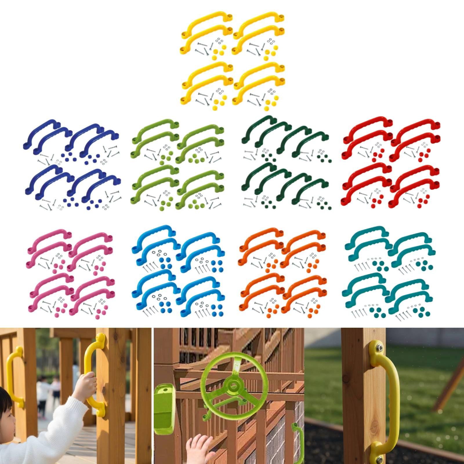 Kids Outdoor Frame - 8-delige klimrekhandgrepen, eenvoudige installatie, buitenspeelset, speeltuinaccessoires
