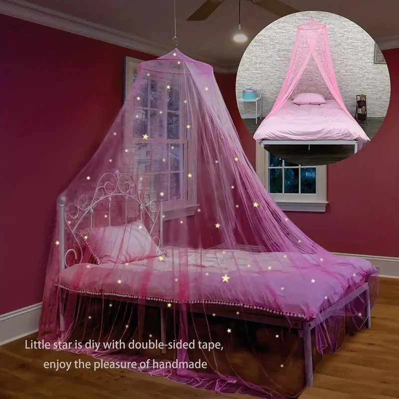 Kids Outdoor Yurt - Bedhemel voor meisjes met gloeiende sterren