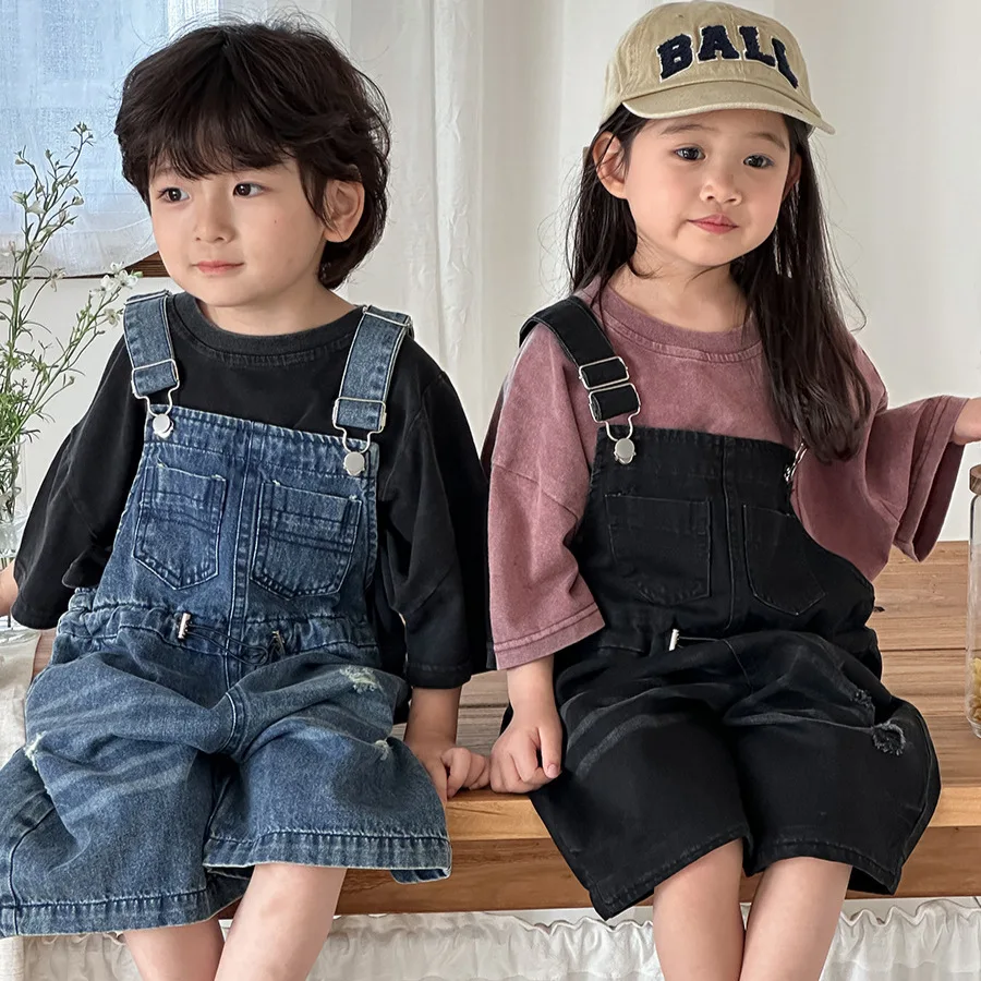 Kids Outdoor Overalls - 2026 Zomer Unisex Kinderen Denim Bib