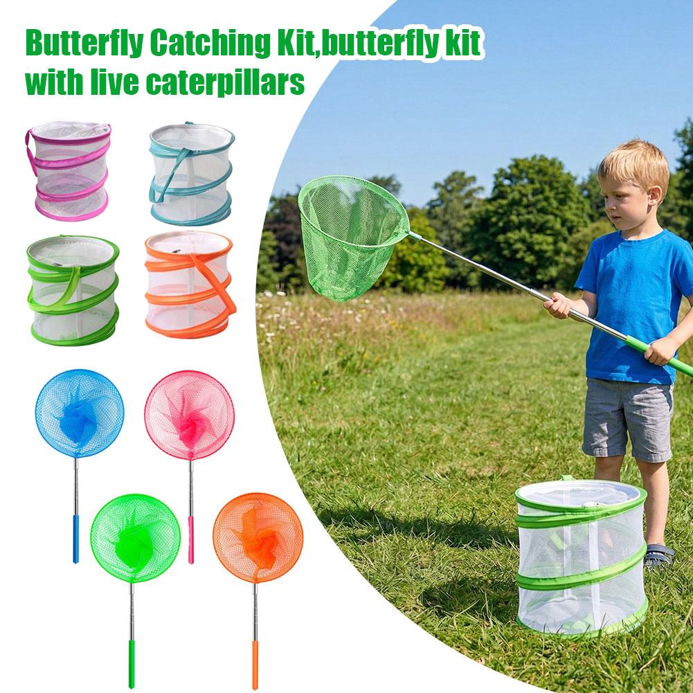 Bug Catching Kit - Vouwbare insectenvangset voor kinderen, met gaas,