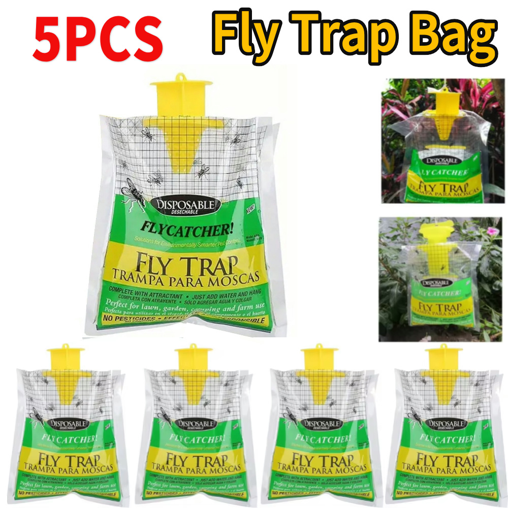 Bug Catching Kit - Hangende Vliegenvalzak Met Vliegenaas Wegwerpvliegen Vangen