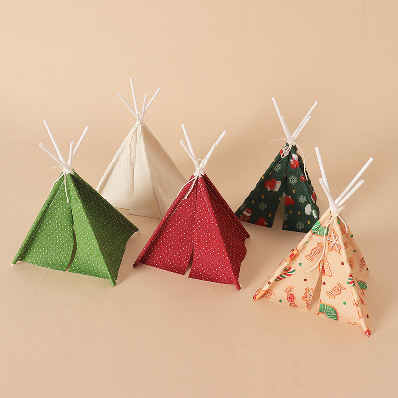 Kids Outdoor Teepee - Poppenhuis Mini Kerst Kampeertent, Tipi Tent