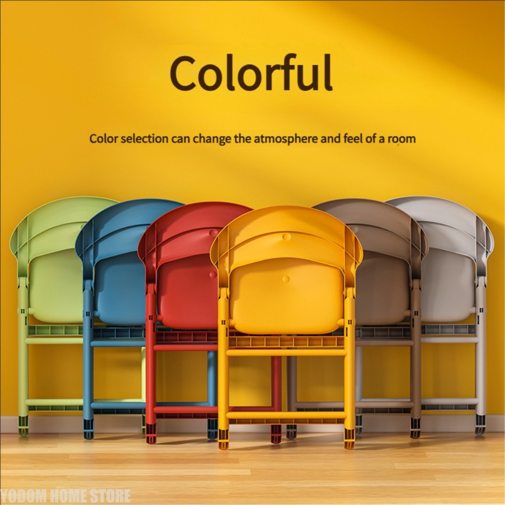 Kids Outdoor Foldable Chair - Kinderen Kleurrijke Plastic Rugstoel Duurzaam Lichtgewicht