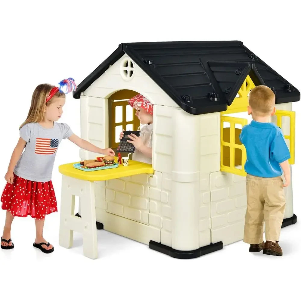 Kids Outdoor Picnic Table - Speelhuisje of kinderspeelhuisje, buitenspeelhuisje met werkende