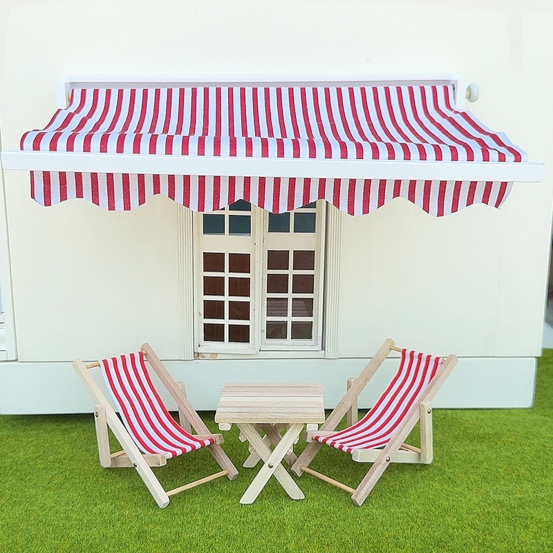 Kids Outdoor Toys - 1/12 Poppenhuis Simulatie Luifel Model Poppenhuis