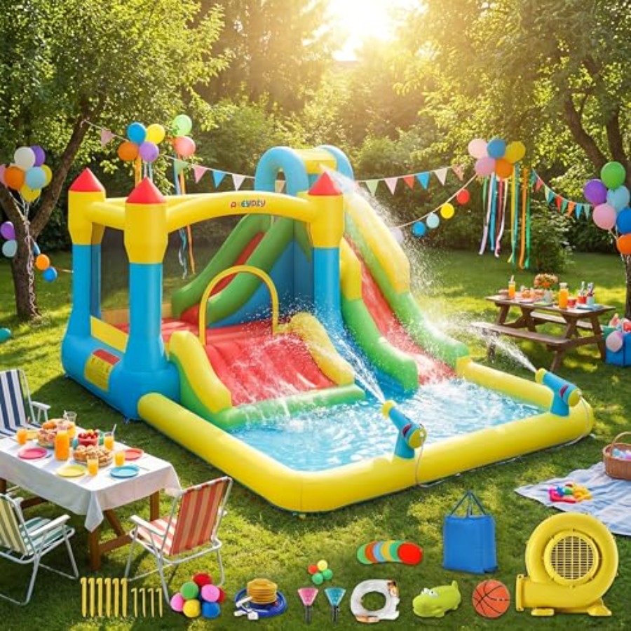 Opblaasbare water springkastee - Kids Outdoor Climbing Wall recensie en prijs