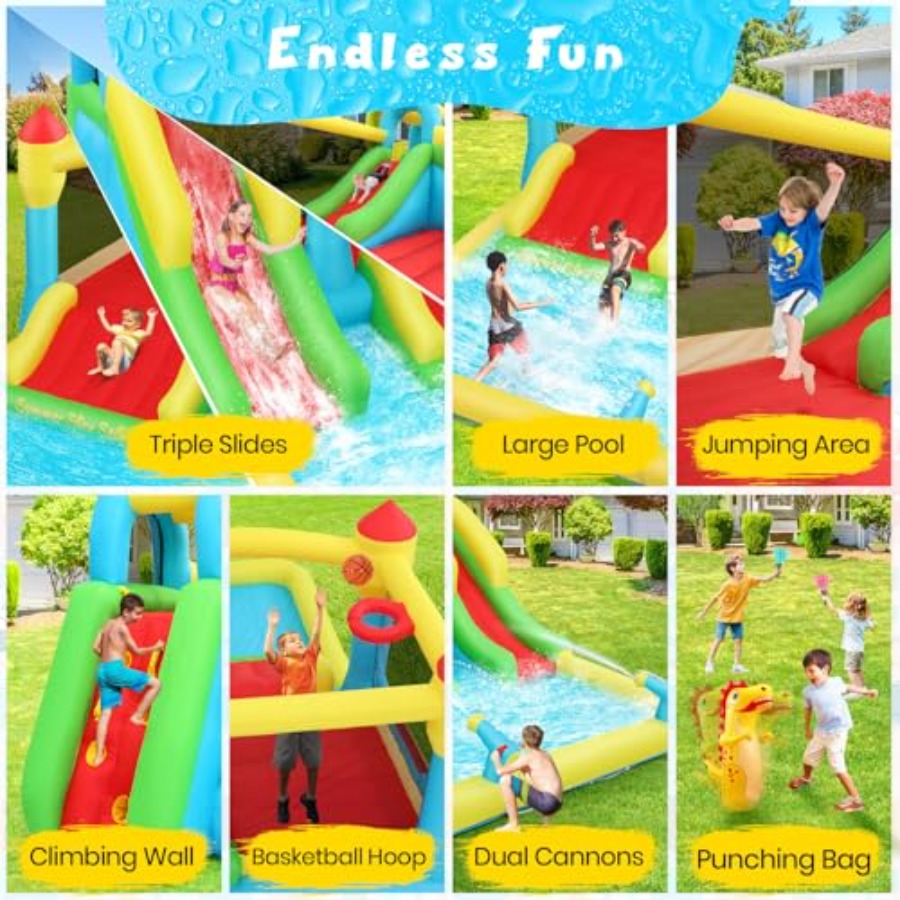 Opblaasbare water springkastee - Kids Outdoor Climbing Wall recensie en prijs