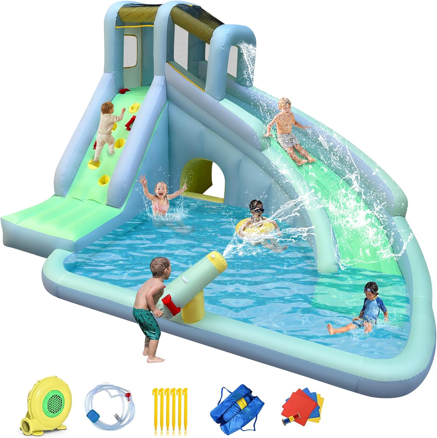 6-in-1 Opblaasbaar Kinderen Sp - Kids Outdoor Climbing Wall recensie en prijs