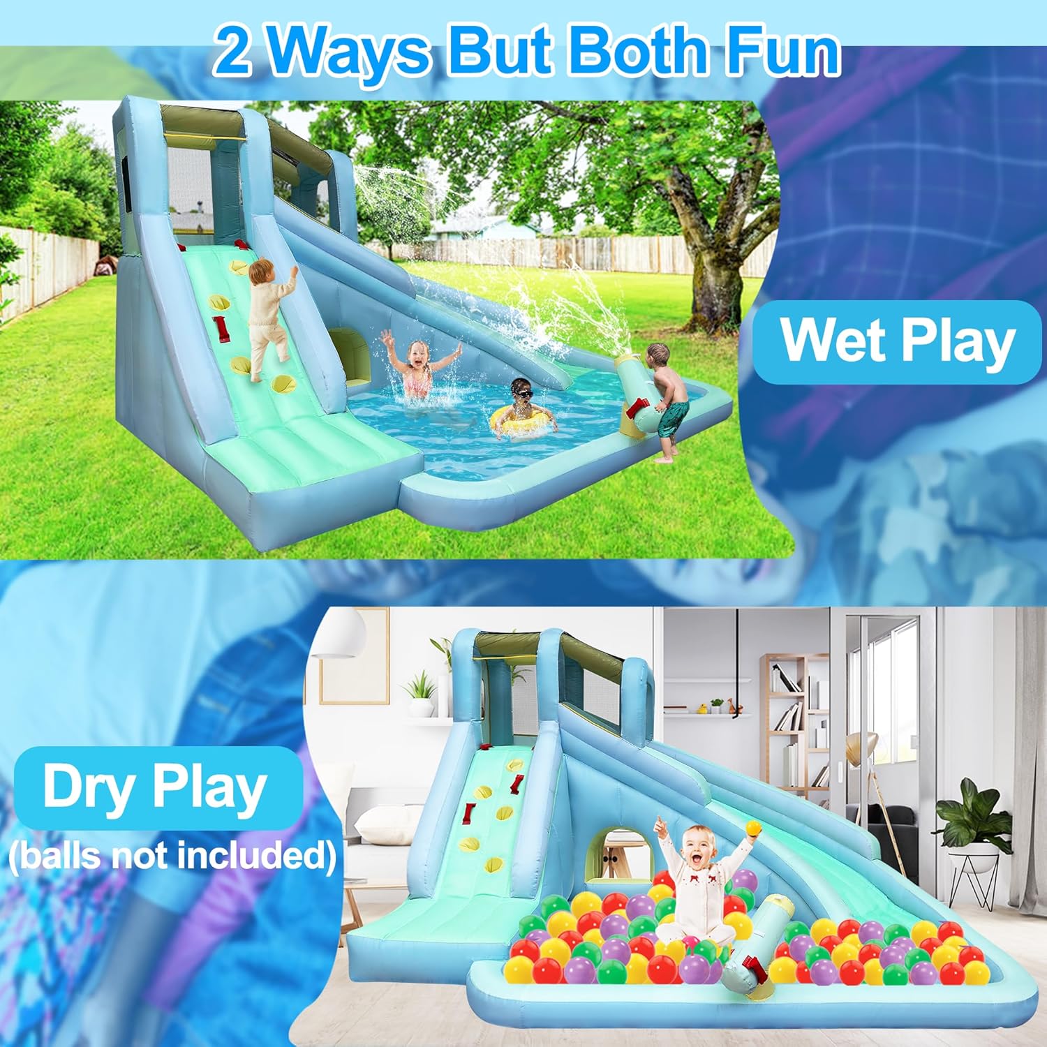 6-in-1 Opblaasbaar Kinderen Sp - Kids Outdoor Climbing Wall recensie en prijs