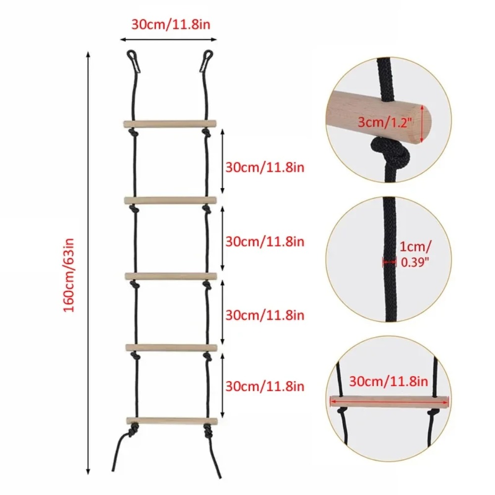 Kinderen Klimtouwladder Houten - Kids Outdoor Swing recensie en prijs