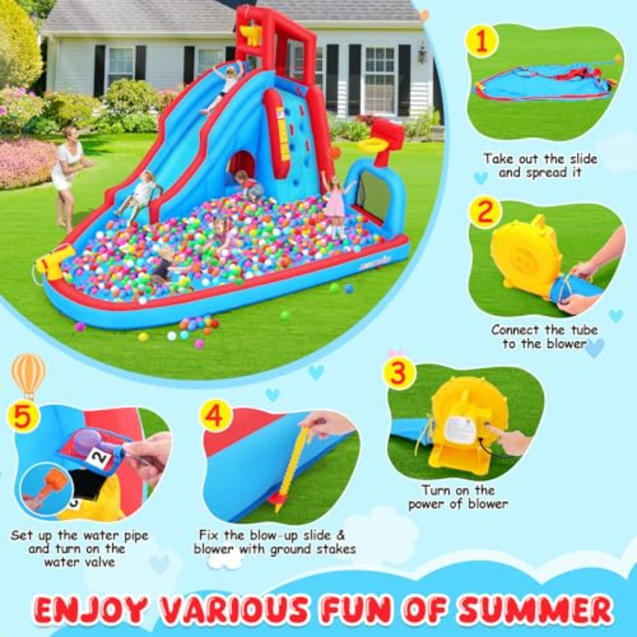 Tuinbuitenzwembad met opblaasb - Kids Outdoor Climbing Wall recensie en prijs