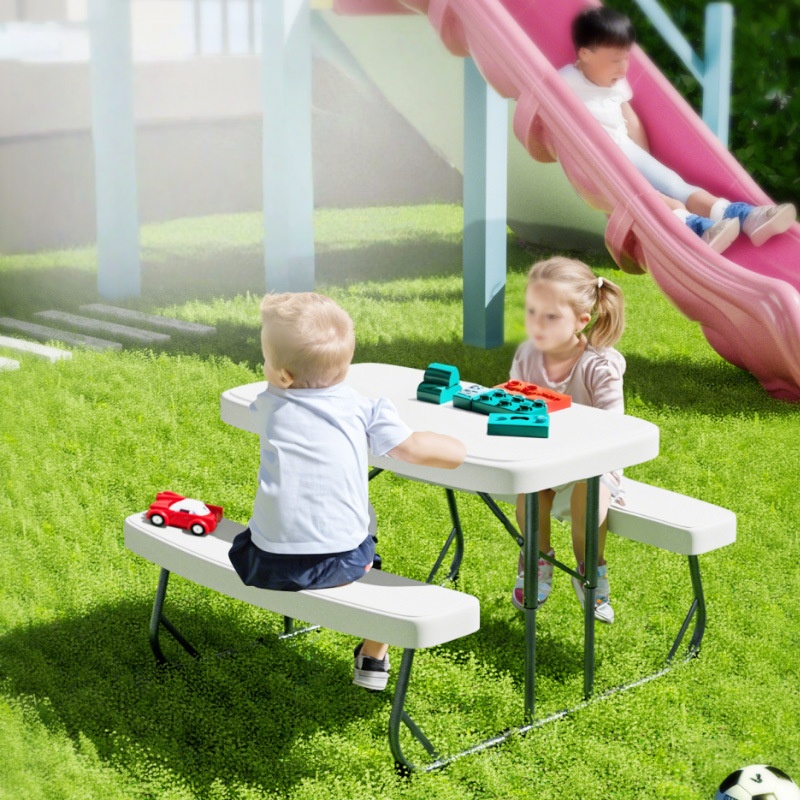 Duurzame opvouwbare plastic ta - Kids Outdoor Picnic Table recensie en prijs