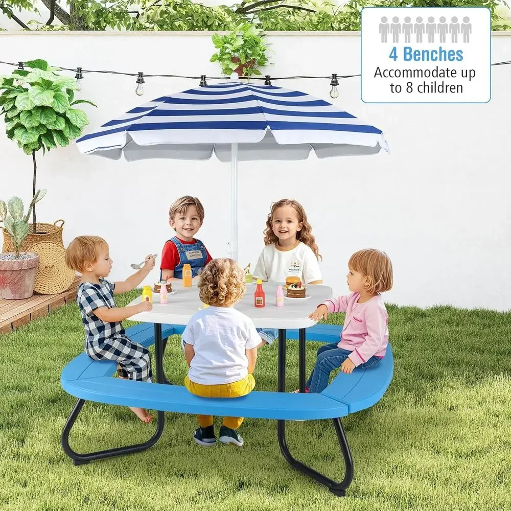 8-persoons picknicktafel voor  - Kids Outdoor Picnic Table recensie en prijs