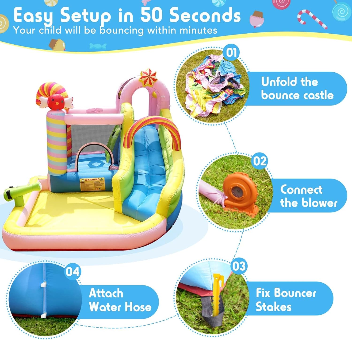 Opblaasbare waterglijbaan spri - Kids Outdoor Park recensie en prijs