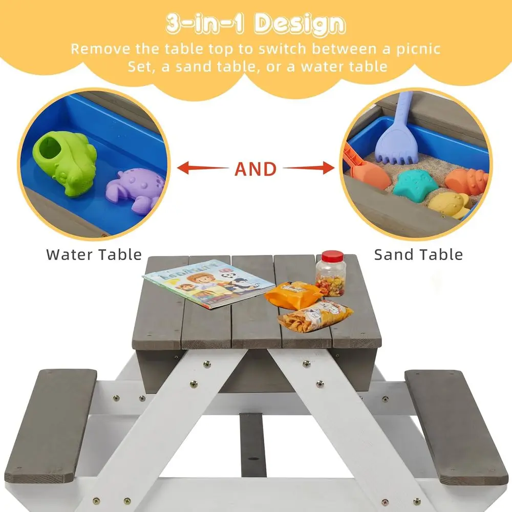 Ombouwbare 3-in-1 houten pickn - Kids Outdoor Picnic Table recensie en prijs
