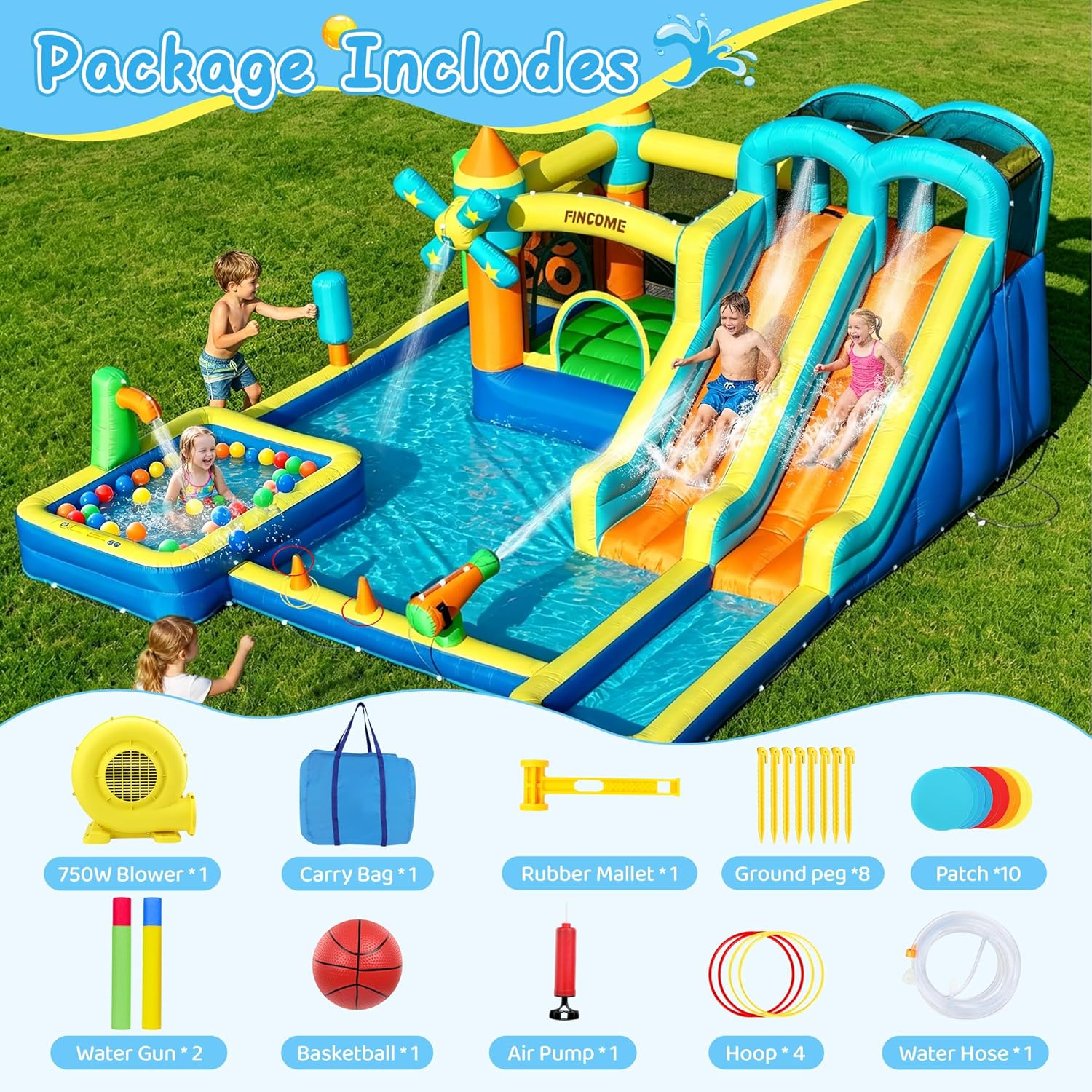 10-in-1 Opblaasbare springkast - Kids Outdoor Park recensie en prijs