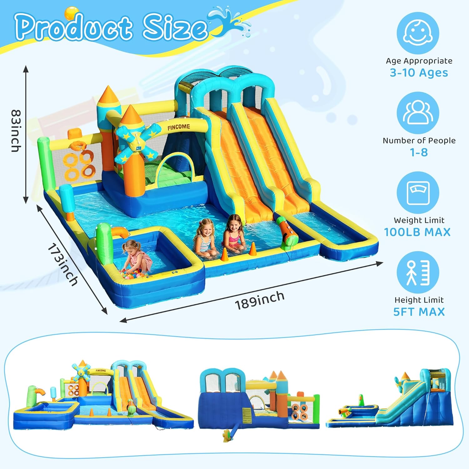 10-in-1 Opblaasbare springkast - Kids Outdoor Park recensie en prijs