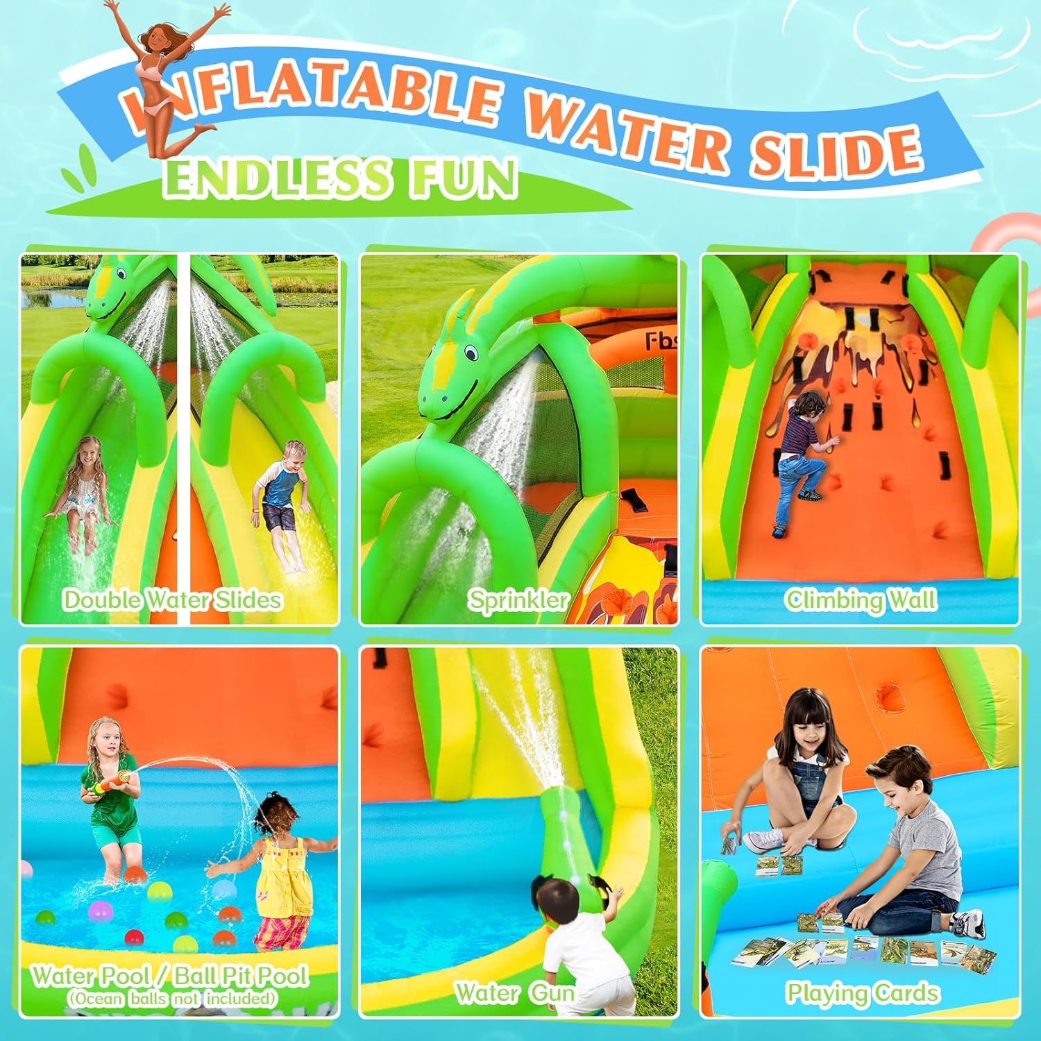 Opblaasbare springkasteel voor - Kids Outdoor Park recensie en prijs