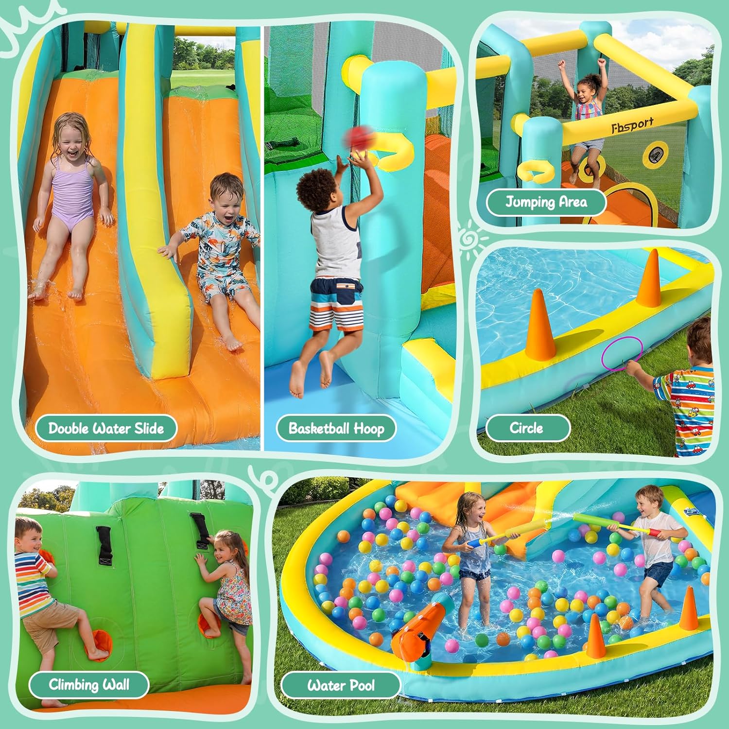Dubbele glijbaan opblaasbaar w - Kids Outdoor Park recensie en prijs