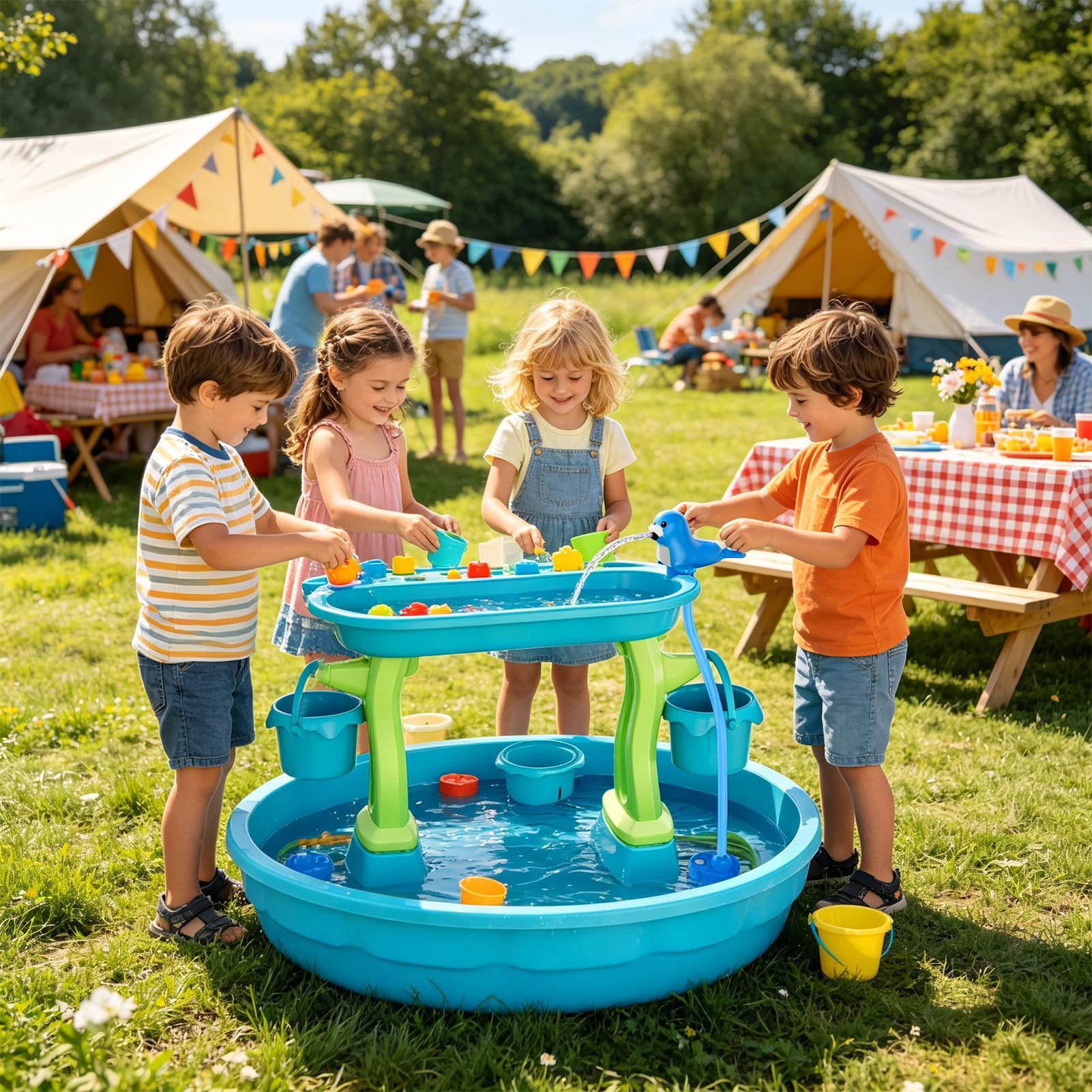 Oplaadbare watertafel-sproeipo - Kids Outdoor Picnic Table recensie en prijs