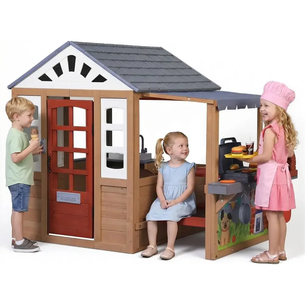 Houten speelhuis voor buiten,  - Kids Outdoor Kitchen Set recensie en prijs