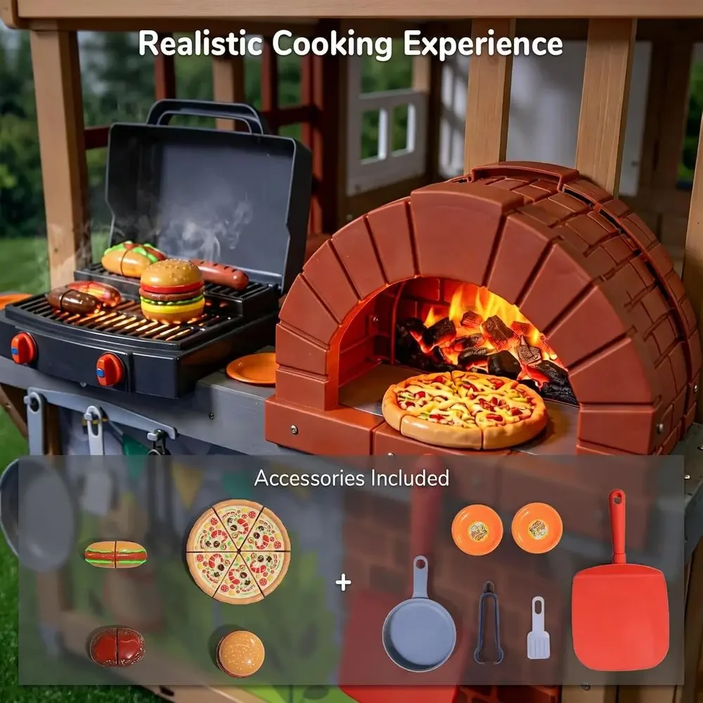 Houten speelhuis voor buiten,  - Kids Outdoor Kitchen Set recensie en prijs