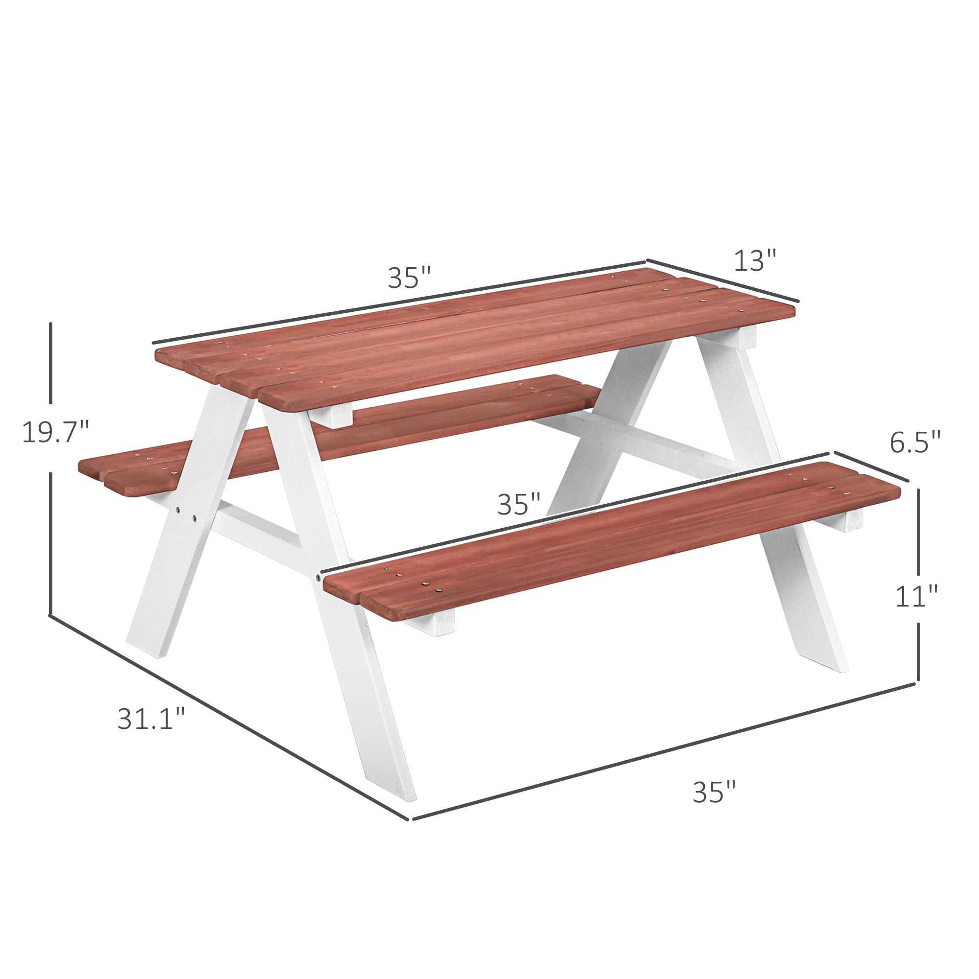 Kinderpicknicktafelset, houten - Kids Outdoor Picnic Table recensie en prijs