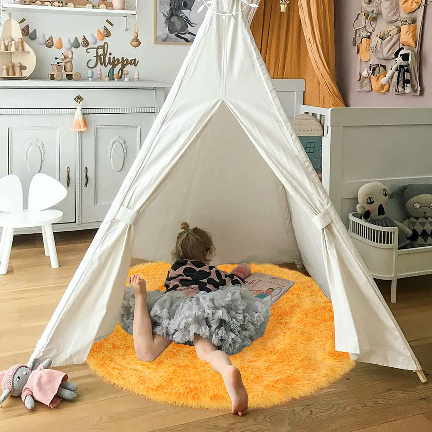 Zacht Oranje Ronde Tapijt Cirk - Kids Outdoor Teepee recensie en prijs