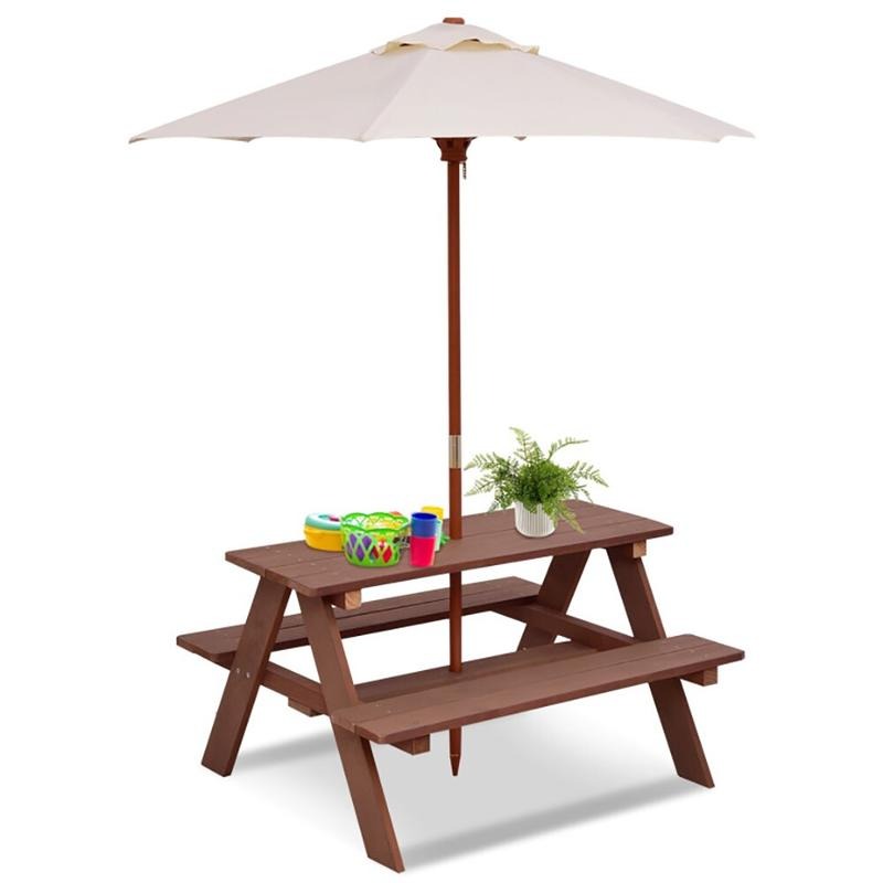 Buiten picknicktafelset voor 4 - Kids Outdoor Picnic Table recensie en prijs