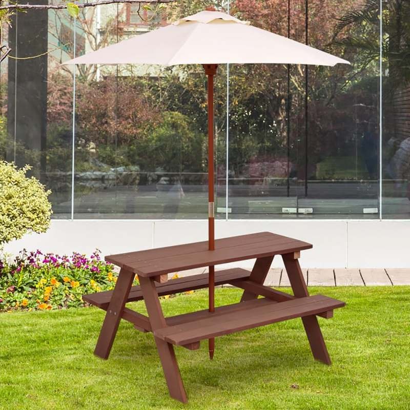 Buiten picknicktafelset voor 4 - Kids Outdoor Picnic Table recensie en prijs