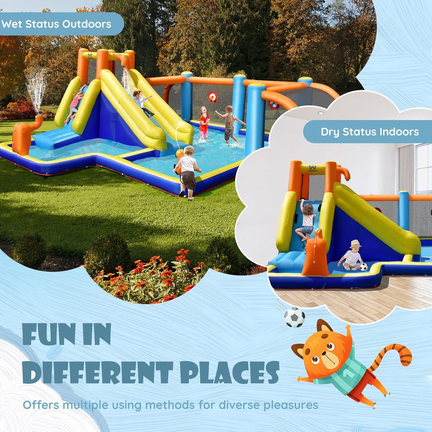 Opblaasbare waterglijbaan, wat - Kids Outdoor Park recensie en prijs
