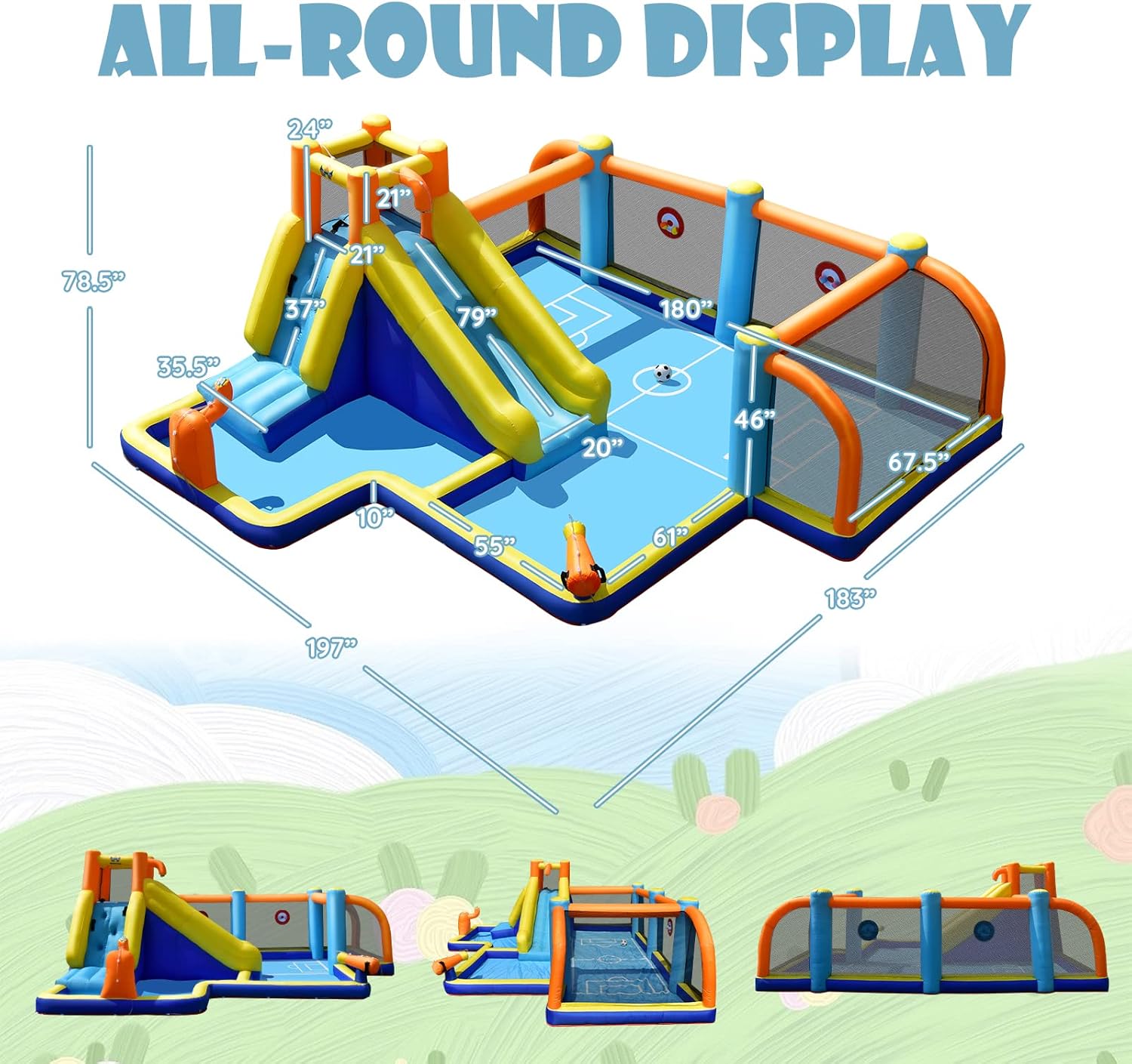 Opblaasbare waterglijbaan, wat - Kids Outdoor Park recensie en prijs